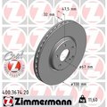 Zimmermann Brake Disc - Standard/Coated, 400.3674.20 400.3674.20